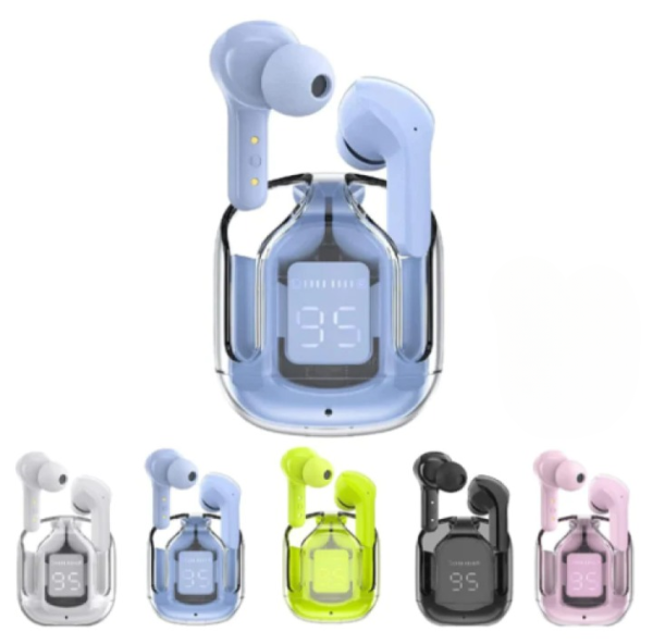 Air31 Earbuds Wireless Crystal Transparent Body | Air 31 Bluetooth Earbud With Pouch (random Color)