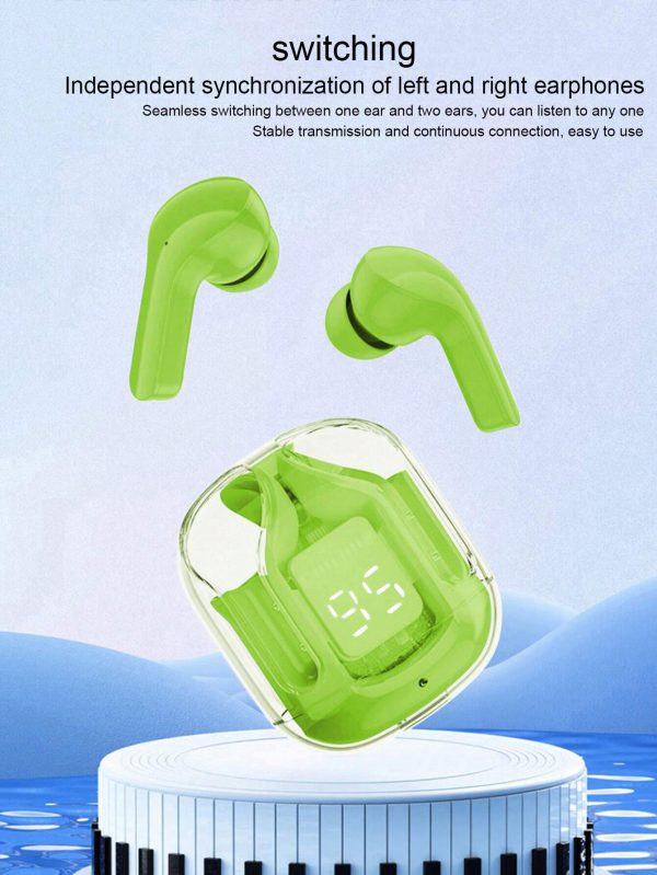 Air31 Earbuds Wireless Crystal Transparent Body | Air 31 Bluetooth Earbud With Pouch (random Color)